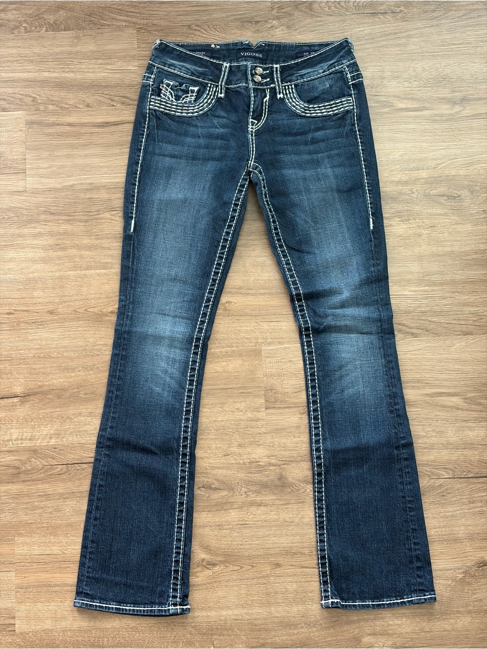 Vigoss “The Chelsea Slim Boot” Western Mid Rise Jeans Size 1/2